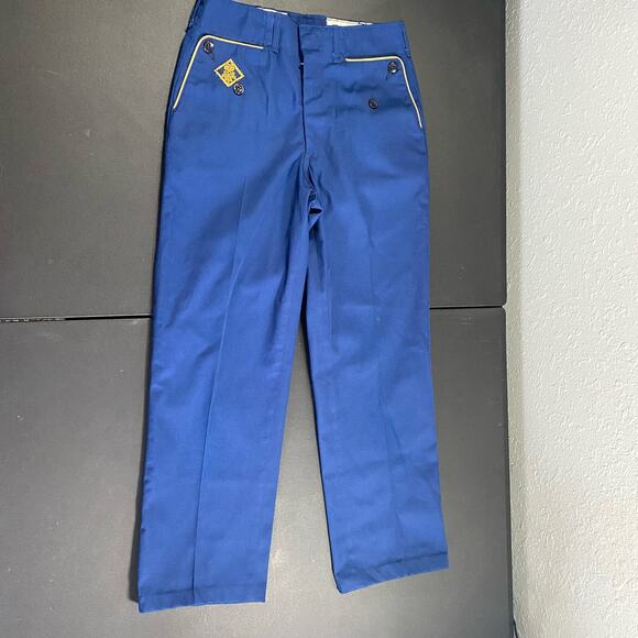 Boy Scouts BSA Pants 23X21 Blue Embroidered Uniform Bottoms Trousers sz6 Small - Picture 1 of 8